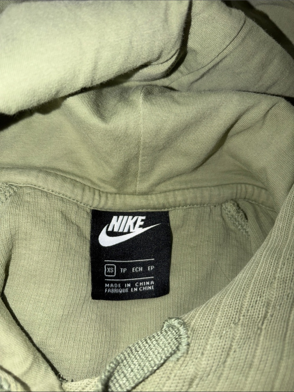 Nike Olive Green Ribbed Hoodie & Shorts Set - Picture 11 of 14